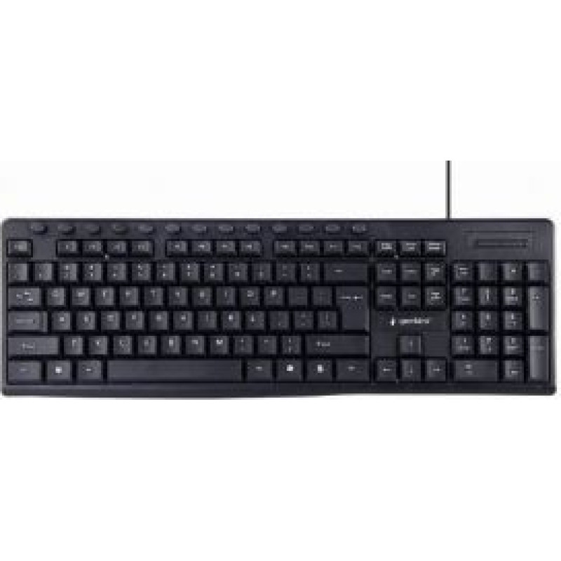 Gembird Datora tastatūra Gembird  KEYBOARD MULTIMEDIA USB ENG/BLACK KB-UM-107