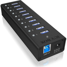 Raidsonic Rūteris Raidsonic  10 port USB 3.0 Hub Icy Box IB-AC6110 Black