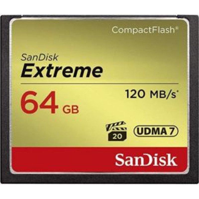 Sandisk By Western Digital Cita datorprece SANDISK BY WESTERN DIGITAL  MEMORY COMPACT FLASH 64GB/SDCFXSB-064G-G46 SANDISK