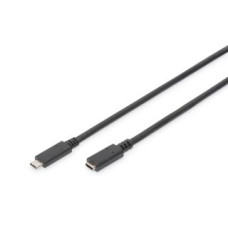 Digitus Kabelis Digitus  USB Type-C Extension Cable AK-300210-020-S USB Male 2.0 (Type C), USB Female 2.0 (Type C), Black, 2 m