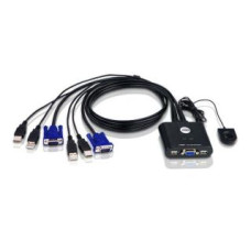 Aten Serveru  - Citi piederumi Aten  2-Port USB VGA Cable KVM Switch with Remote Port Selector