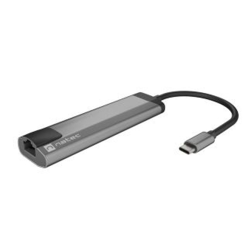 Natec Rūteris Natec  Multi-Port Adapter Fowler Go 0.15 m, 	Slate, USB Type-C