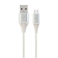 Gembird Kabelis Gembird  CABLE USB-C 2M SILVER/WHITE/CC-USB2B-AMCM-2M-BW2