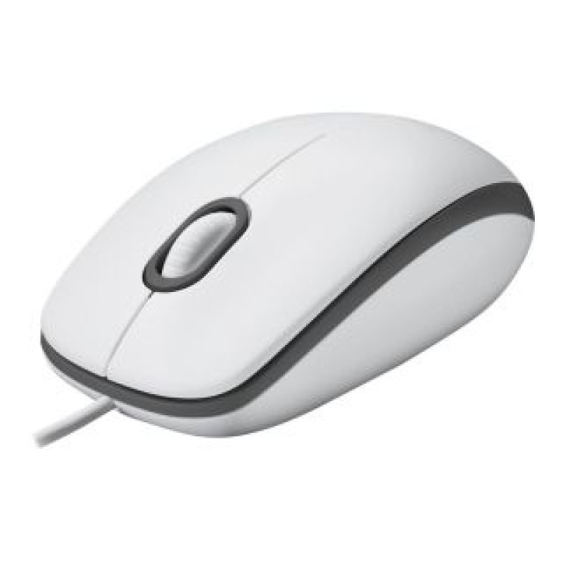 Logitech Datora pele Logitech  Mouse M100, White