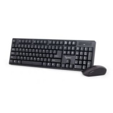 Gembird Datora tastatūra Gembird  KBS-W-01  Keyboard and Mouse Set, Wireless, Mouse included, Batteries included, US, Black, Numeric keypad, 390 g