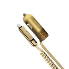 Remax Auto lādētāji Remax Universal Finchy RCC103 Car Charger Gold