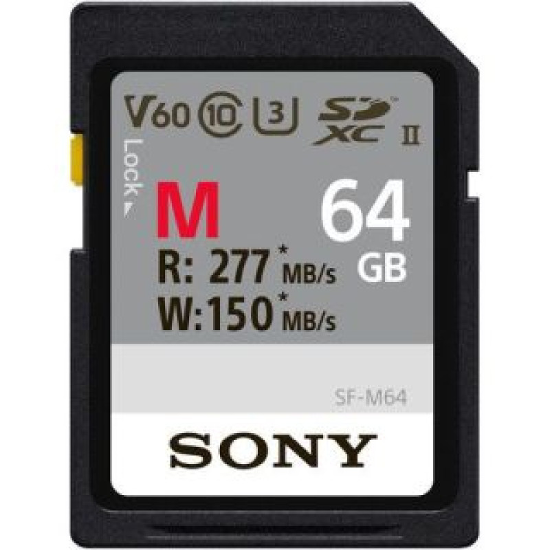 Sony Atmiņas kartes Sony  64GB SF-M Series SDXC Class10 UHS-II U3 V60 Tough Memory Card