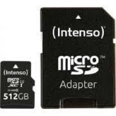 Intenso Cita datorprece Intenso  MEMORY MICRO SDXC 512GB UHS-I/W/ADAPTER 3423493