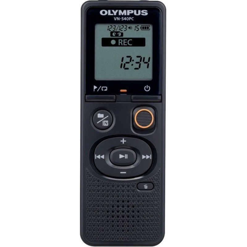 Olympus Cita datorprece Olympus  Digital Voice Recorder (OM Branded) VN-540PC Segment display 1.39', WMA, Black