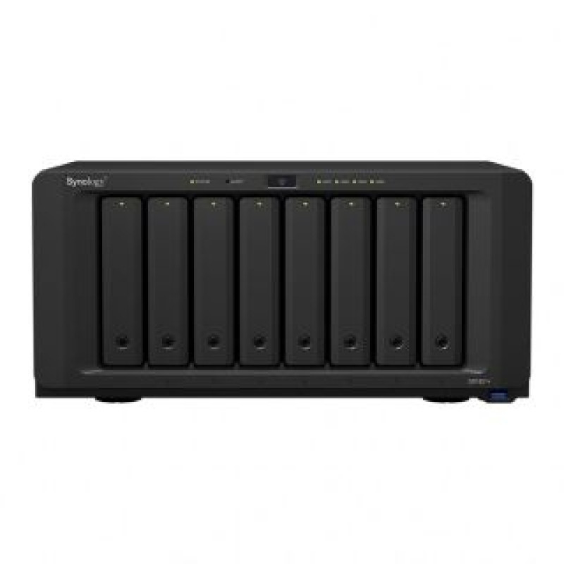 Synology Zibatmiņa Synology  Tower NAS DS1821+ Up to 8 HDD/SSD Hot-Swap, Ryzen V1500B Quad Core, Processor frequency 2.2 GHz, 4 GB, DDR4, RAID 0,1,5,6,10,Hybrid, 4x1GbE, 4xUSB 3.0, 2x eSATA, 1x PCIe, Dual Fan