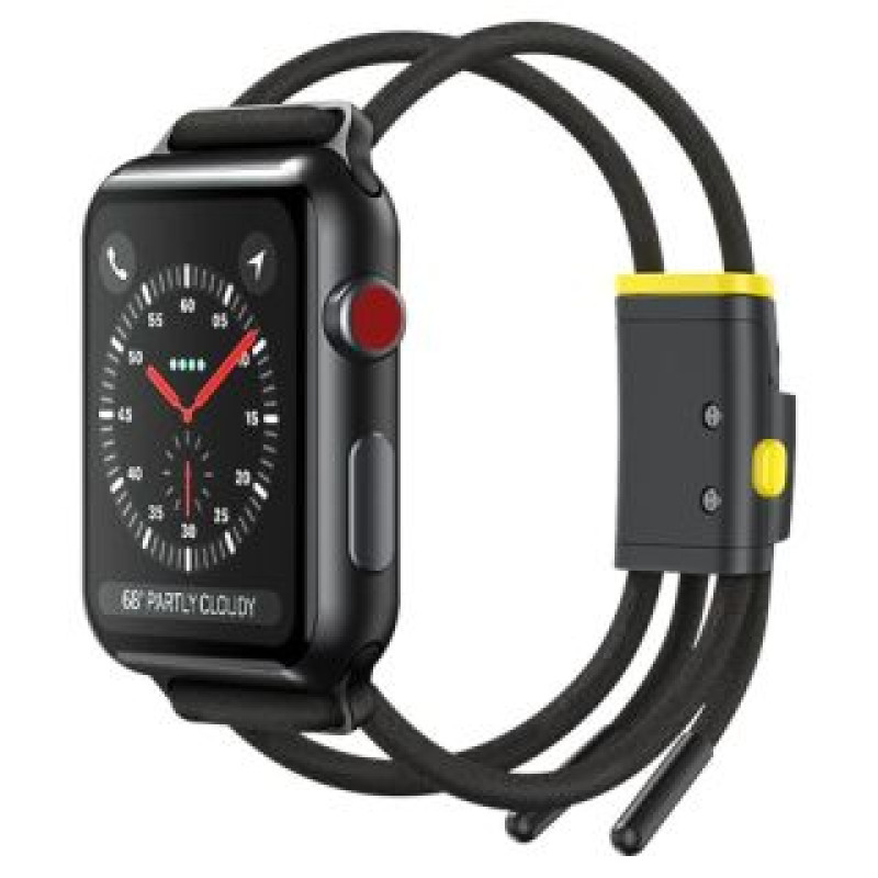 Baseus Siksniņa Baseus  Let's Go Adjustable Sport Band for Apple Watch 38 / 40 / 41mm Black Yellow