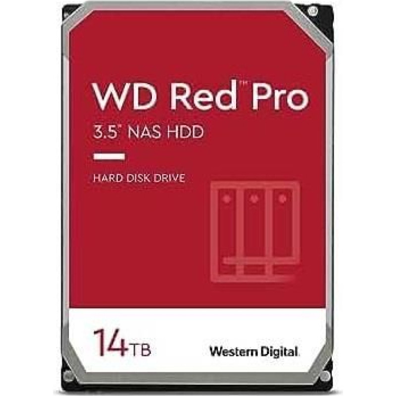 Western Digital Cietais disks HDD Western Digital  HDD||Red Pro|14TB|SATA|512 MB|7200 rpm|3,5