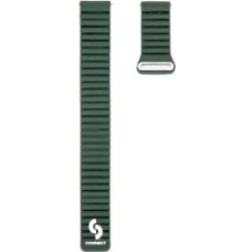 Connect Siksniņa Connect  22mm Flat head Leather - Silicone Loop Magnetic Watch Strap (130mm M/L) Forest Green