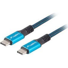 Lanberg Parveidotājs Lanberg  USB-C to USB-C Cable, 0.5 m 8K/30Hz, Black/Blue