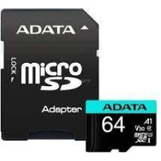 Adata Cita datorprece ADATA  MEMORY MICRO SDXC 64GB W/ADAP./AUSDX64GUI3V30SA2-RA1