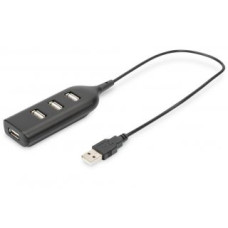 Digitus Kabelis Digitus  USB 2.0 Hub, 4-Port, Bus Powered 4 X USB A/F AT Connected Cable AB-50001-1