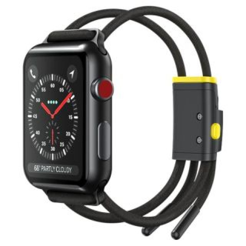 Baseus Siksniņa Baseus  Let's Go Adjustable Sport Band for Apple Watch 42 / 44 / 45mm Black Yellow