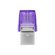 Kingston Zibatmiņa Kingston  DataTraveler DT Micro Duo 3C 256 GB, USB Type-C and Type-A, Purple