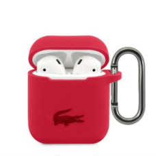 Lacoste Maciņš austiņām Lacoste Apple Airpods 1/2 Liquid Silicone Glossy Printing Logo Case Red