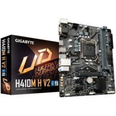 Gigabyte Pamatplate Intel procesorsiem Gigabyte  H410M H V2 1.0 M/B Processor family Intel, Processor socket LGA1200, DDR4 DIMM, Memory slots 2, Supported hard disk drive interfaces SATA, M.2, Number of SATA connectors 4, Chipset Micro ATX, Intel H