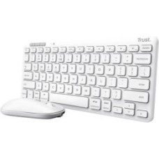 Trust Datora tastatūra Trust  KEYBOARD +MOUSE WRL LYRA/WHITE 25073