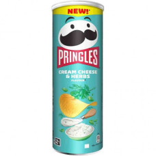 PRINGLES čipsi ar Cream Cheese & Herbs garšu 165g