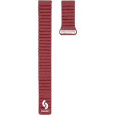 Connect Siksniņa Connect  22mm Flat head Leather - Silicone Loop Magnetic Watch Strap (130mm M/L) Wine Red