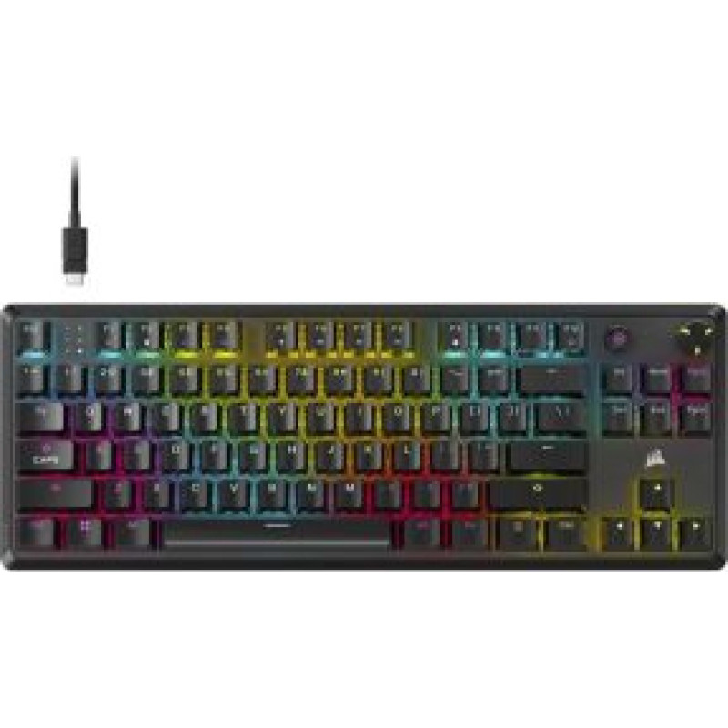 Corsair Datora tastatūra Corsair  K70 CORE TKL | Tenkeyless Mechanical Gaming Keyboard | Wired | NA | Black | 0.973 g | MLX RED