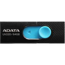 Adata Zibatmiņa ADATA  UV220 64GB USB Flash Drive, Black/Blue