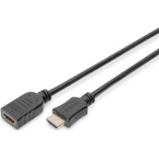 Digitus Kabelis Digitus  HDMI High Speed extension cable AK-330201-050-S Black, Type A M/F, 5 m