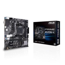 Asus Pamatplate AMD procesorsiem Asus  Mainboard||AMD A520|SAM4|MicroATX|2xPCI-Express 3.0 1x|1xPCI-Express 3.0 16x|1xM.2|Memory DDR4|Memory slots 2|1x15pin D-sub|1xHDMI|2xUSB 2.0|4xUSB 3.2 type B|1xPS/2|3xStereo jack 3.5mm|1xRJ45|PRIMEA520M-K