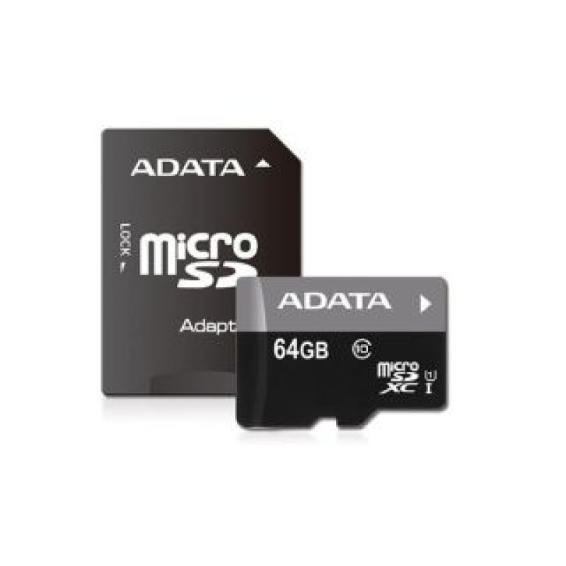 Adata Cita datorprece ADATA  MEMORY MICRO SDXC 64GB CLASS10/W/AD AUSDX64GUICL10-RA1