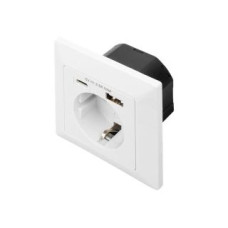 Digitus Serveru  - Citi piederumi Digitus  Safety Plug for Flush Mounting with 1 x USB Type-C, 1 x USB A