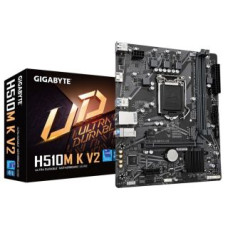 Gigabyte Pamatplate Intel procesorsiem Gigabyte  H510M K V2 1.0 M/B Processor family Intel, Processor socket  LGA1200, DDR4 DIMM, Memory slots 2, Supported hard disk drive interfaces 	SATA, M.2, Number of SATA connectors 2, Chipset Intel H470 Express, Mic