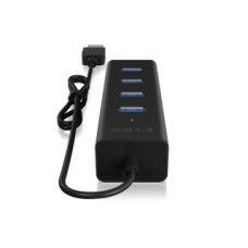 Raidsonic Rūteris Raidsonic  4 port USB 3.0 hub IB-HUB1409-U3 Black