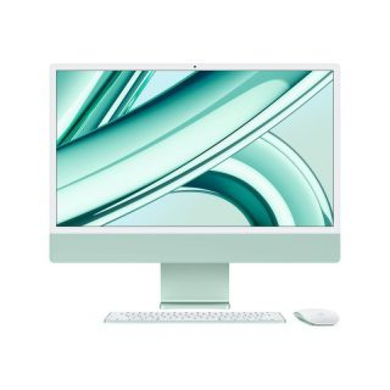 Apple Personālais dators Apple  iMac 24” 4.5K Retina,   M3 8C CPU, 10C GPU/8GB/256GB SSD/Green/SWE