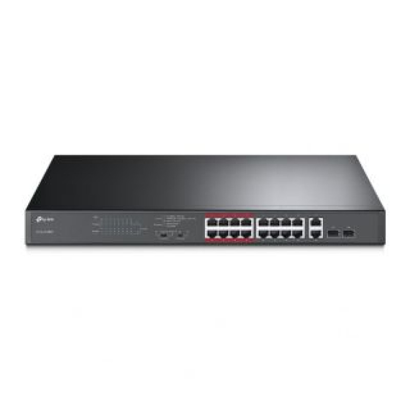 Tp-Link Serveru  - Citi piederumi TP-Link  Switch TL-SL1218MP Unmanaged, Rackmountable, 10/100 Mbps (RJ-45) ports quantity 16, 1 Gbps (RJ-45) ports quantity 2, PoE+ ports quantity 16