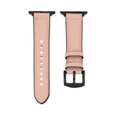 Connect Siksniņa Connect  Watch 42/44/45mm Silicone patch Leather Watch Strap (132mm M/L) Pink Sand