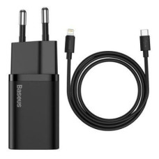 Baseus Adapteris Baseus  MOBILE CHARGER WALL 20W/BLACK TZCCSUP-B01 Black