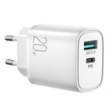 Joyroom Adapteris Joyroom  fast charger USB-A QC3.0 / USB-C PD 20W White