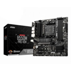 MSI Pamatplate Intel procesorsiem MSI  | B550M PRO-VDH | Processor family AMD | Processor socket AM4 | DDR4 | Memory slots 4 | Number of SATA connectors 4 | Chipset AMD B | Micro ATX