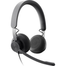 Logitech Vadu austiņas Logitech  HEADSET ZONE WIRED/DARK GREY 981-000875