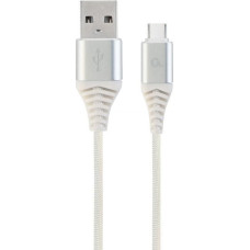 Gembird Kabelis Gembird  CABLE USB-C 1M SILVER/WHITE/CC-USB2B-AMCM-1M-BW2