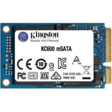 Kingston Cietais disks SSD Kingston  KC600 1000 GB, SSD interface mSATA, Write speed 520 MB/s, Read speed 550 MB/s