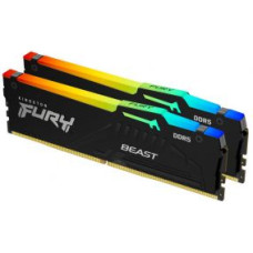 Kingston Operatīv atmiņa DDR4 Kingston  Fury Beast 32GB DDR5, 6000 MHz, CL30, 288-Pin, DIMM Kit (16GB x 2)