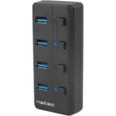 Natec Parveidotājs Natec  USB 3.0 HUB, Mantis 2, 4-Port, On/Off with AC Adapter