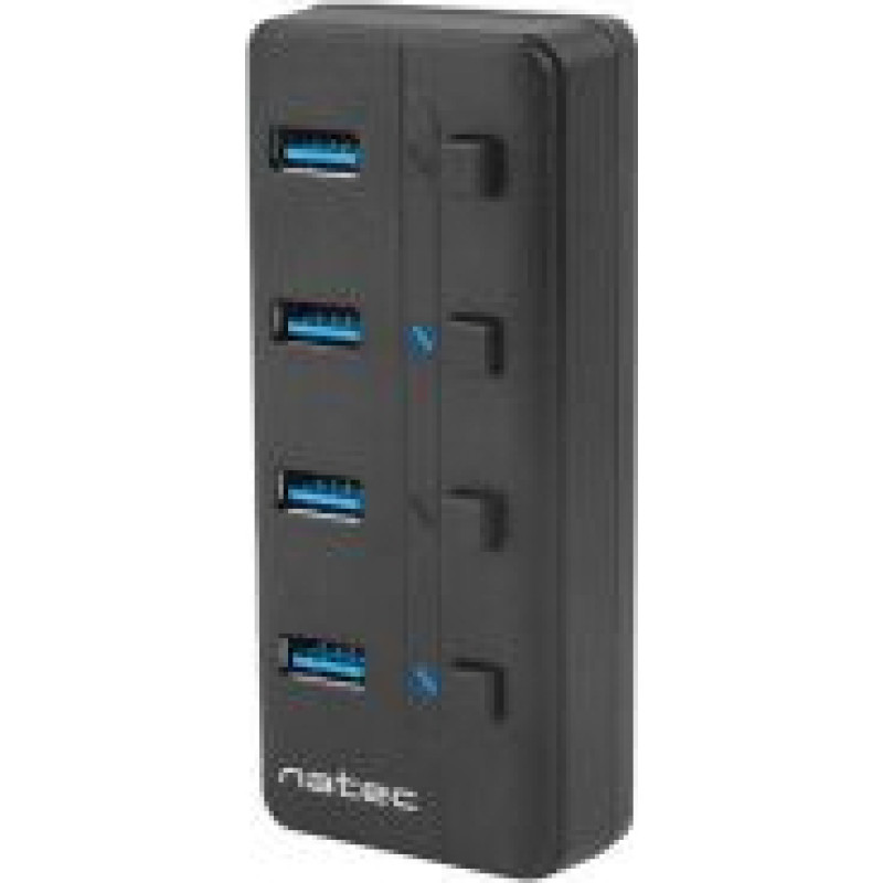 Natec Parveidotājs Natec  USB 3.0 HUB, Mantis 2, 4-Port, On/Off with AC Adapter