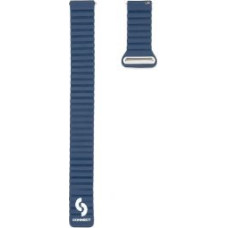 Connect Siksniņa Connect  22mm Flat head Leather - Silicone Loop Magnetic Watch Strap (130mm M/L) Midnight Blue