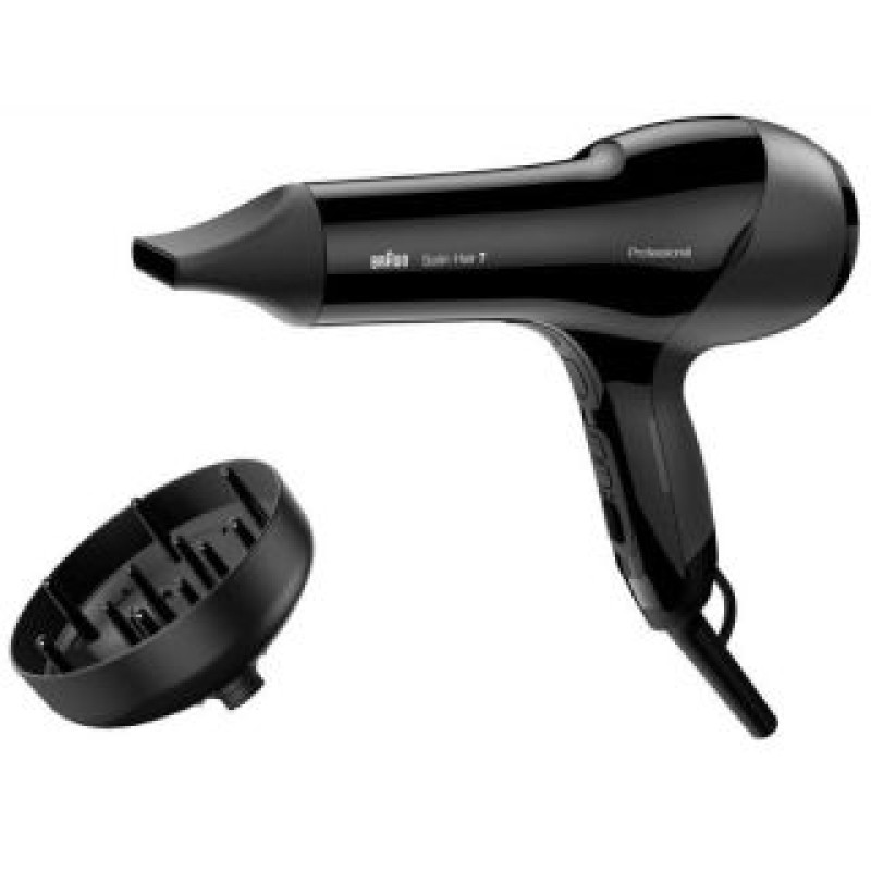 Braun Matu fēns Braun  Hair Dryer HD785 Satin Hair 7 SensoDryer 2000 W, Number of temperature settings 4, Ionic function, Diffuser nozzle, Black