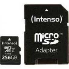 Intenso Cita datorprece Intenso  MEMORY MICRO SDXC 256GB UHS-I/W/ADAPTER 3423492